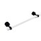 Pacific Grove Collection 18 Inch Shower Door Towel Bar With Groovy Accents - Matte Black